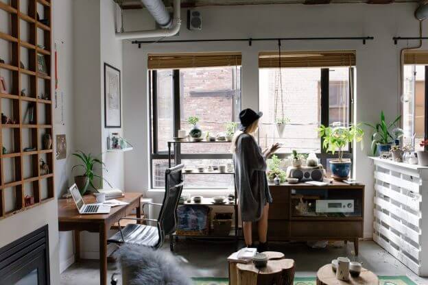 Female in Studio Apartment