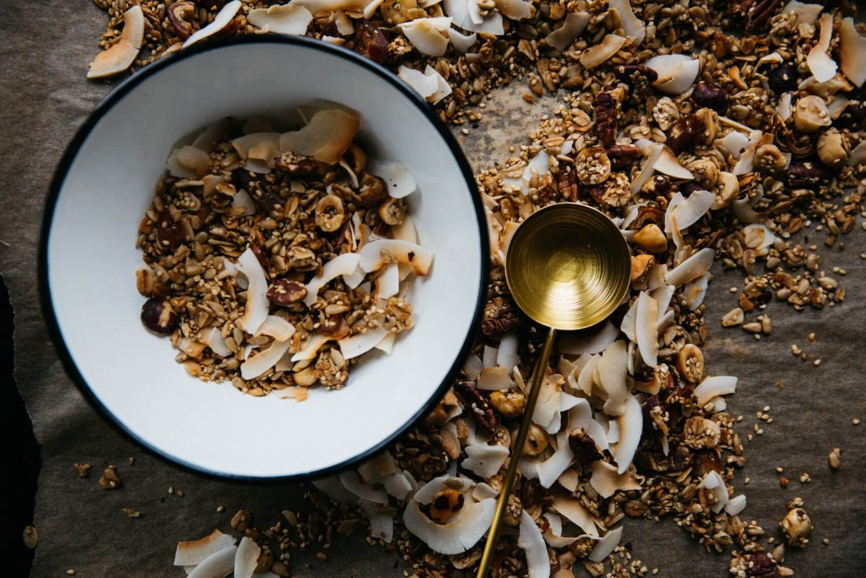 Coconut Muesli with Golden Spoon